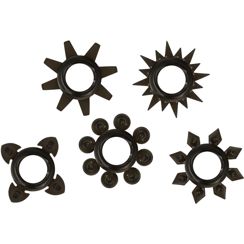 OHMAMA - SET 5 ANILLOS SILICONA TESTÍCULOS Y PENE