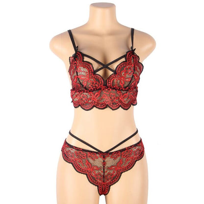 SUBBLIME - SET DOS PIEZAS TOP Y PANTIES ENCAJE L/XL