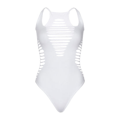 LEG AVENUE - BODY TANGA RACERBACK AZUL
