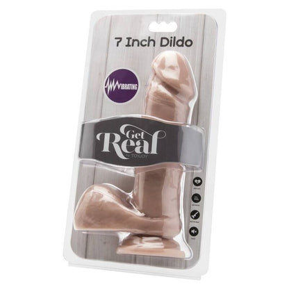 GET REAL - DILDO 18 CM CON TESTÍCULOS VIBRADOR NATURAL