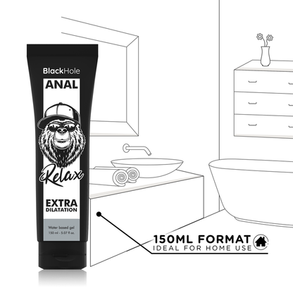 BLACK HOLE - GEL BASE AGUA DILATACIÓN ANAL 150 ML