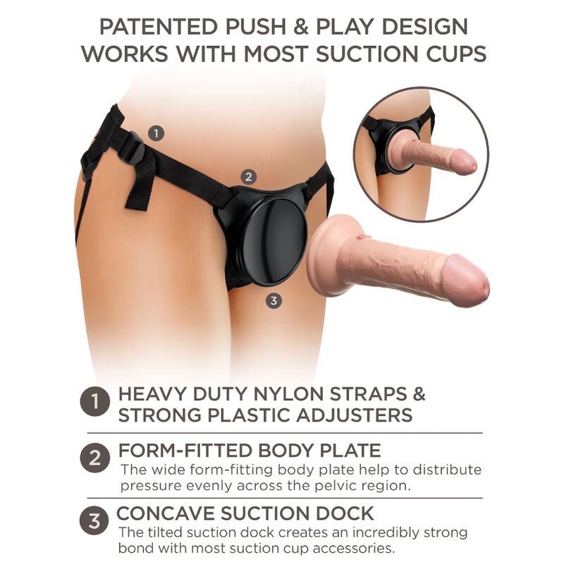 KING COCK - ÉLITE ARNÉS AJUSTABLE PARA PRINCIPIANTES CON DILDO 15.2 CM
