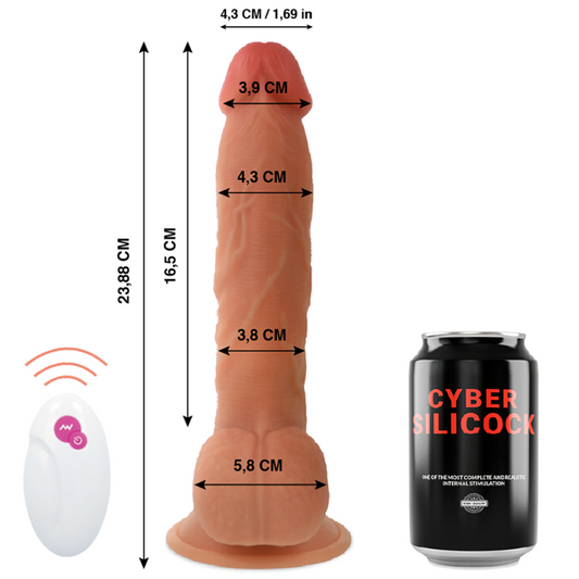 CYBER SILICOCK - REALÍSTICO CONTROL REMOTO MASTER BEN 23.88 CM -O- 4.3 CM