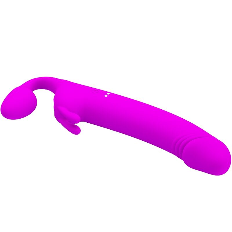 PRETTY LOVE - ZANINI DILDO STRAP-ON SIN ARNÉS 10 VIBRACIONES MORADO