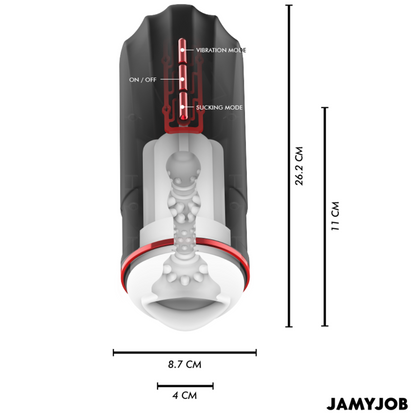 JAMYJOB - MEGABITE MASTURBADOR BOCA AUTOMÁTICO 5 MODOS SUCCIONADOR Y VIBRACIÓN