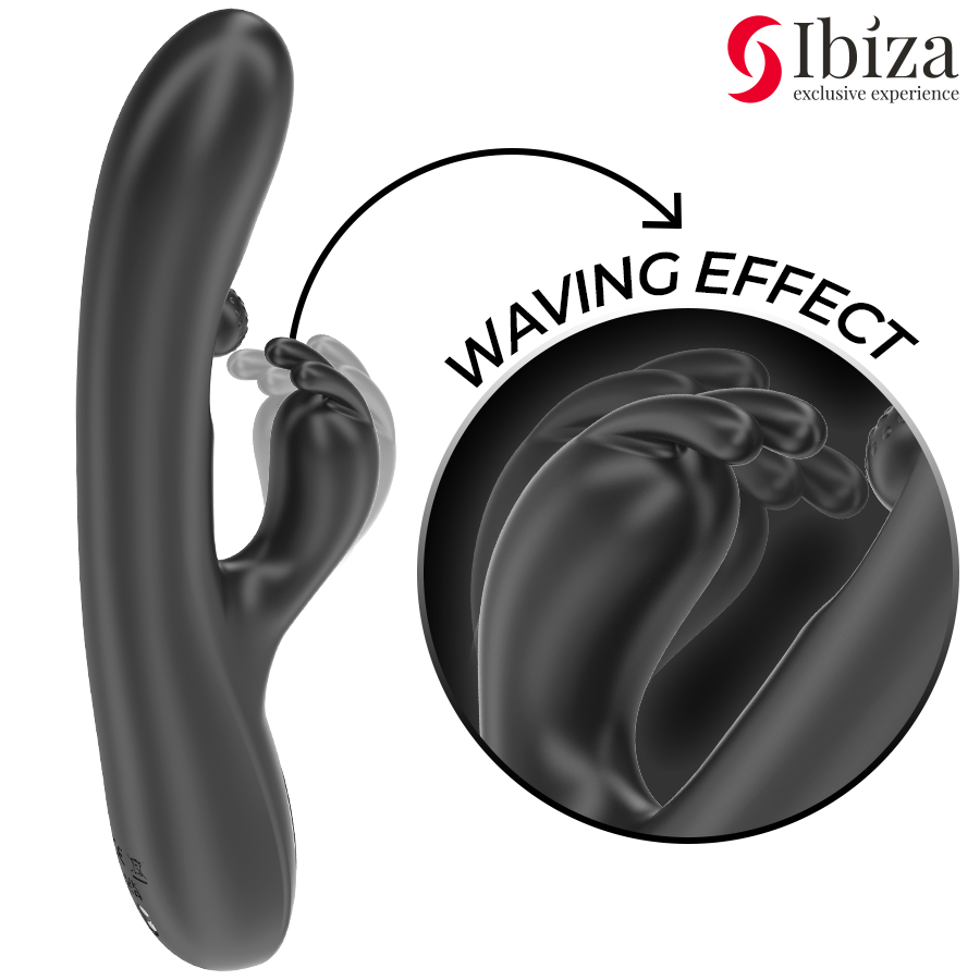 IBIZA - POTENTE VIBRADOR RABBIT CON PERLA ROLLING MASAJEADORA