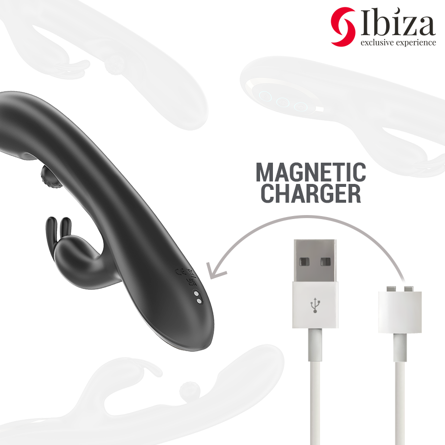 IBIZA - POTENTE VIBRADOR RABBIT CON PERLA ROLLING MASAJEADORA