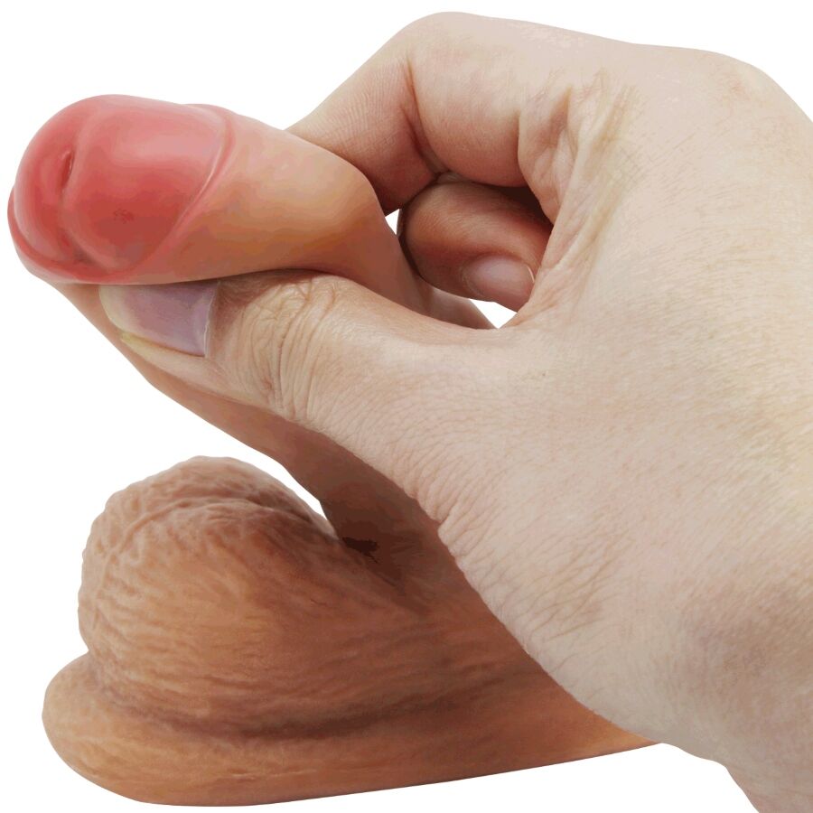 PRETTY LOVE - WARNELL DILDO ULTRA REALÍSTICO Y ELÁSTICO 9.5 CM MULATO