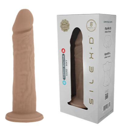 SILEXD - PENE REALÍSTICO MODELO 8 SILICONA LÍQUIDA 20.6 CM