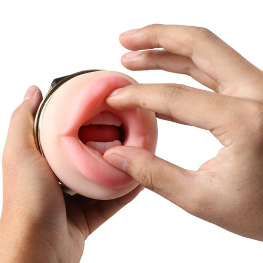 SHEQU - KAY MASTURBADOR DOBLE CON VIBRACIÓN DUAL BOCA Y VAGINA