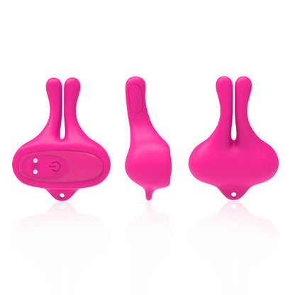 ARMONY - PINZAS PARA PEZONES MAGNÉTICA CON VIBRACIÓN FORMA CONEJO ROSA
