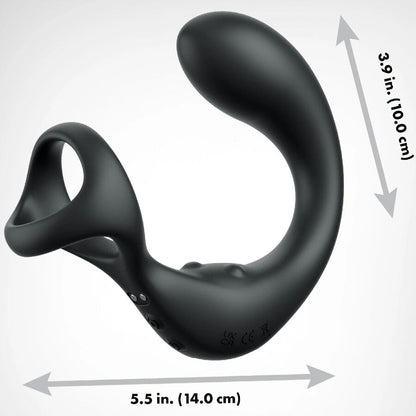 MASAJEADOR DE PRÓSTATA CON ANILLO VIBRADOR Y CONTROL REMOTO