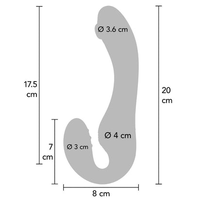 XOCOON - STRAPLESS STRAP-ON VIBRADOR 2 EN 1 CON CONTROL REMOTO MORADO