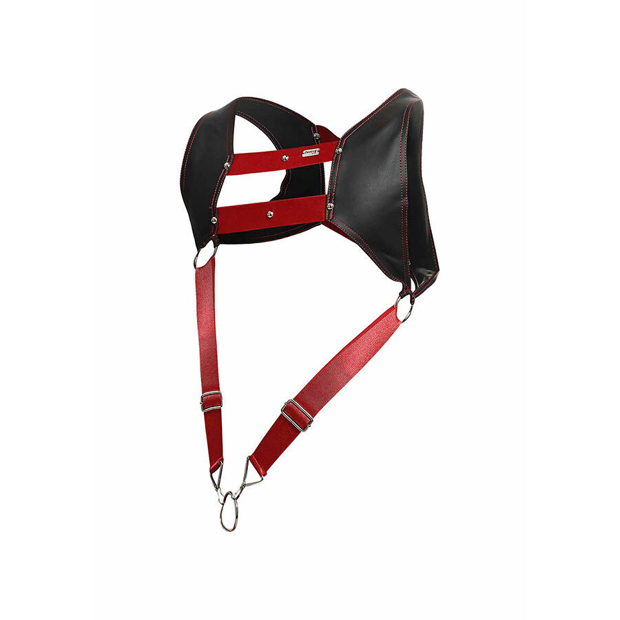 MOB - DNGEON ARNÉS CON ANILLO ROJO PARA EL PENE TALLA ÚNICAS