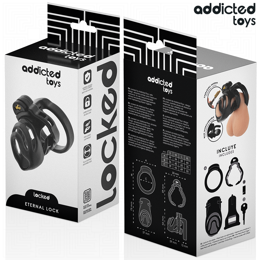 ADDICTED TOYS LOCKED - ETERNAL LOCK JAULA PARA PENE 9 CM