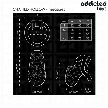 ADDICTED TOYS LOCKED - CHAINED HOLLOW JAULA PARA PENE 10,5 CM