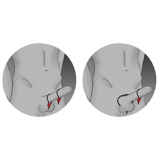 ELECTRASTIM - PRESTIGE ELECTRA LOOPS ANILLOS DE PENE AJUSTABLES ROJO