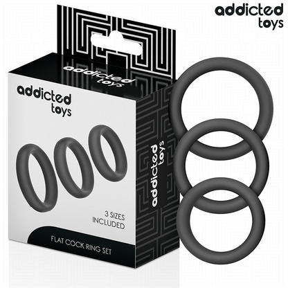 ADDICTED TOYS - SET DE ANILLOS SILICONA PLANOS