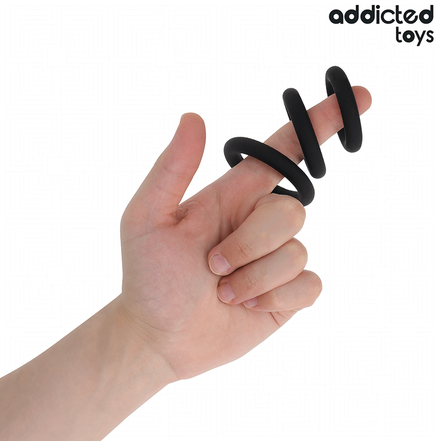 ADDICTED TOYS - SET DE ANILLOS SILICONA MODELO 1