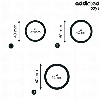 ADDICTED TOYS - SET DE ANILLOS SILICONA MODELO 2