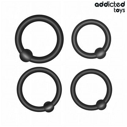 ADDICTED TOYS - SET ANILLOS SILICONA DE PRESIÓN
