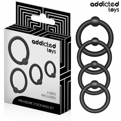 ADDICTED TOYS - SET ANILLOS SILICONA DE PRESIÓN