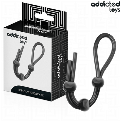 ADDICTED TOYS - CUERDA SILICONA PARA EL PENE DE LAZO TRIPLE