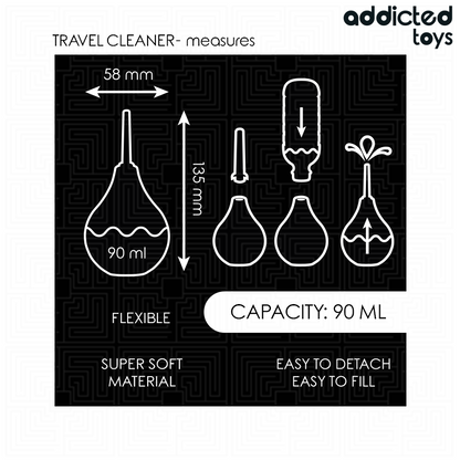 ADDICTED TOYS - LIMPIADOR ANAL DE VIAJE TALLA S 90 ML