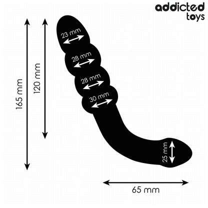 ADDICTED TOYS - MASAJEADOR ANAL DOBLE SILICONA 16,5 CM