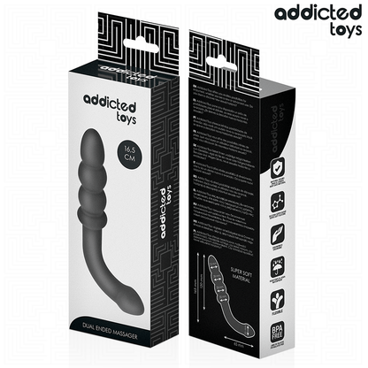 ADDICTED TOYS - MASAJEADOR ANAL DOBLE SILICONA 16,5 CM