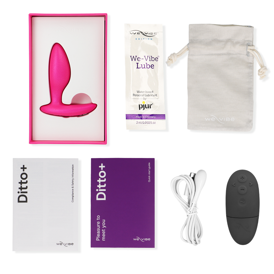 WE-VIBE - DITTO+ PLUG ANAL VIBRADOR ROSA