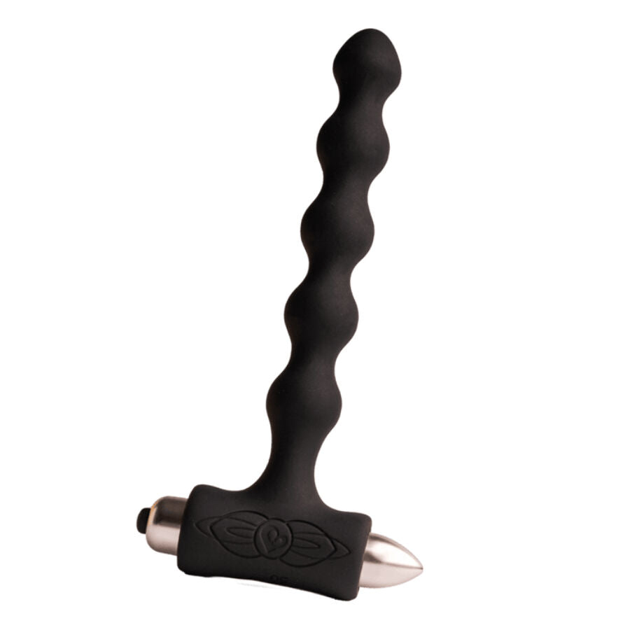ROCKS- OFF - PETITE SENSATIONS PEARLS PLUG ANAL VIBRADOR NEGRO