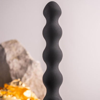 ROCKS- OFF - PETITE SENSATIONS PEARLS PLUG ANAL VIBRADOR NEGRO