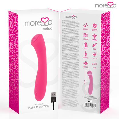 MORESSA - CELSO MASAJEADOR DUO PUNTO G Y SUERO PELVICO PREMIUM SILICONE RECARGABLE