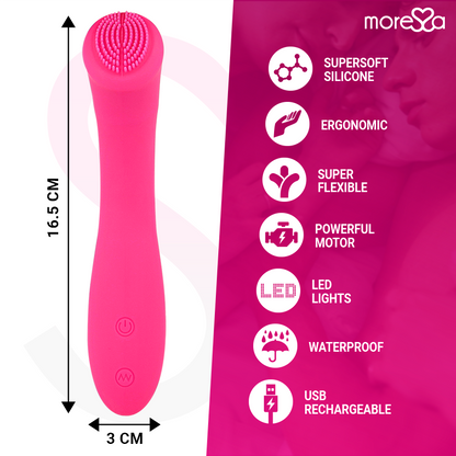 MORESSA - CELSO MASAJEADOR DUO PUNTO G Y SUERO PELVICO PREMIUM SILICONE RECARGABLE
