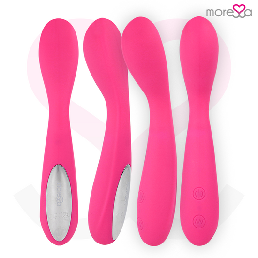 MORESSA - DRUSO MASAJEADOR DUO PUNTO G Y SUERO PELVICO PREMIUM SILICONE RECARGABLE