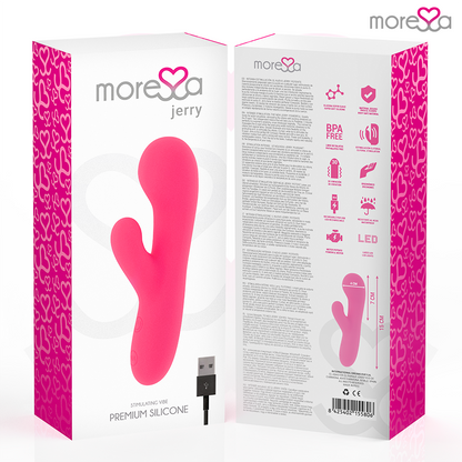 MORESSA - JERRY CLIP VIBRADOR PUNTO G Y CLITORIS PREMIUM SILICONE RECARGABLE