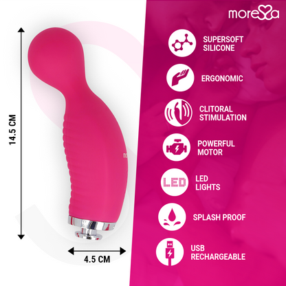 MORESSA - KIRK DUO SUCCIONADOR + MASAJEADOR MULTI PRESTACIONES PREMIUM SILICONE RECARGABLE