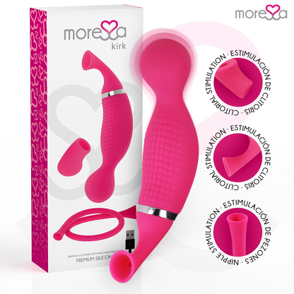MORESSA - KIRK DUO ONDAS ESTIMULADORAS + MASAJEADOR MULTI PRESTACIONES PREMIUM SILICONE RECARGABLE