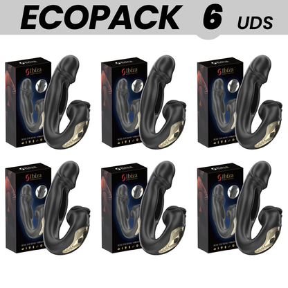 ECOPACKS 6 UDS - IBIZA ROSE VIBRADOR EFECTO OSCILANTE Y ESTIMULADOR CLÍTORIS