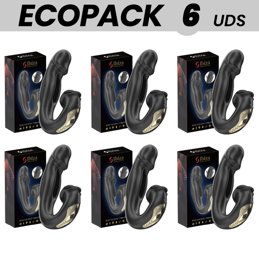 ECOPACKS 6 UDS - IBIZA ROSE VIBRADOR EFECTO OSCILANTE Y ESTIMULADOR CLÍTORIS