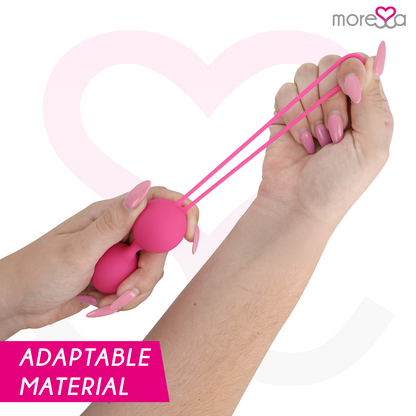 MORESSA - OSIAN THREE ENTRENAMIENTO SUELO PELVICO 85 gr PREMIUM SILICONA ROSA