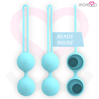 MORESSA - OSIAN THREE ENTRENAMIENTO SUELO PELVICO 85 gr PREMIUM SILICONA TURQUESA