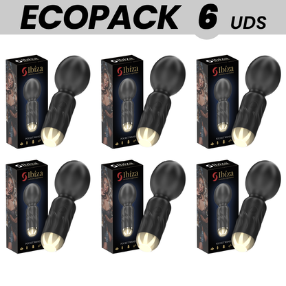 ECOPACKS 6 UDS - IBIZA VIBRADOR MASAJEADOR WAND DE BOLSILLO