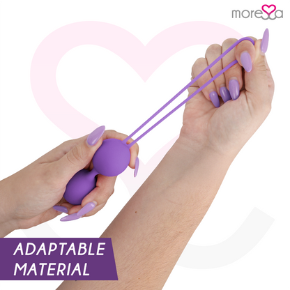 MORESSA - OSIAN TWO ENTRENAMIENTO SUELO PELVICO 101gr PREMIUM SILICONA LILA