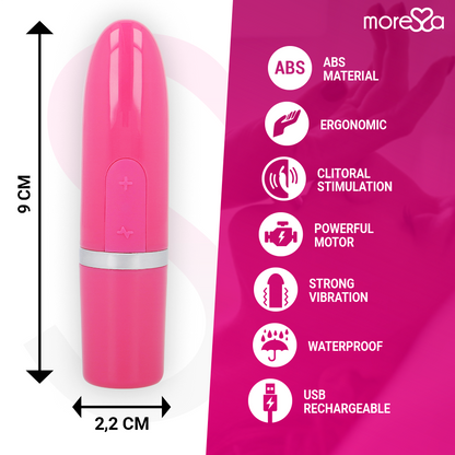 MORESSA - IVY  MASAJEADOR SIMULADOR LABIAL DE VIAJE ROSA