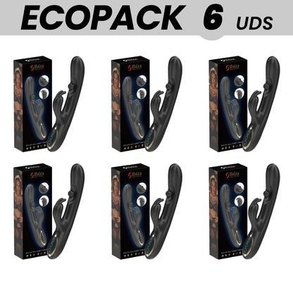 ECOPACKS 6 UDS - IBIZA POTENTE VIBRADOR RABBIT CON PERLA ROLLING MASAJEADORA
