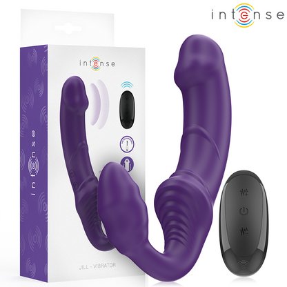 INTENSE - JILL VIBRADOR DOBLE 20 CM VIOLETA CONTROL REMOTO