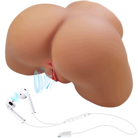 CRAZY BULL - ILANA TRASERO FEMENINO REALISTA VIBRADOR & SUCCIONADOR CON SONIDO 6.8 KG