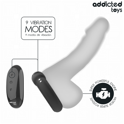 ADDICTED TOYS - ANILLO PENE VIBRADOR EFECTO CALOR CONTROL REMOTO
